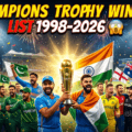 ICC Champions Trophy Winners List (1998–2026) – पूरी कहानी, यादें और रिकॉर्ड